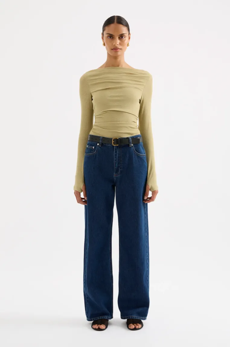Ziel Off Shoulder Top Matcha